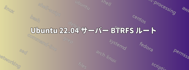 Ubuntu 22.04 サーバー BTRFS ルート