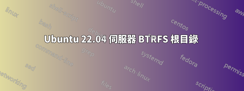 Ubuntu 22.04 伺服器 BTRFS 根目錄