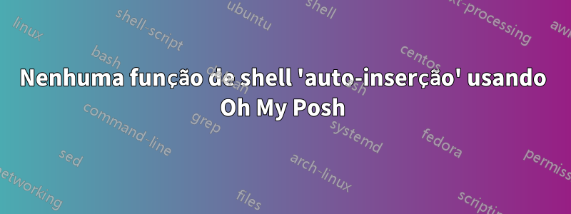 Nenhuma função de shell 'auto-inserção' usando Oh My Posh