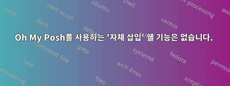 Oh My Posh를 사용하는 '자체 삽입' 쉘 기능은 없습니다.