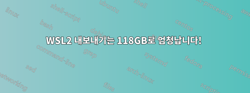 WSL2 내보내기는 118GB로 엄청납니다!
