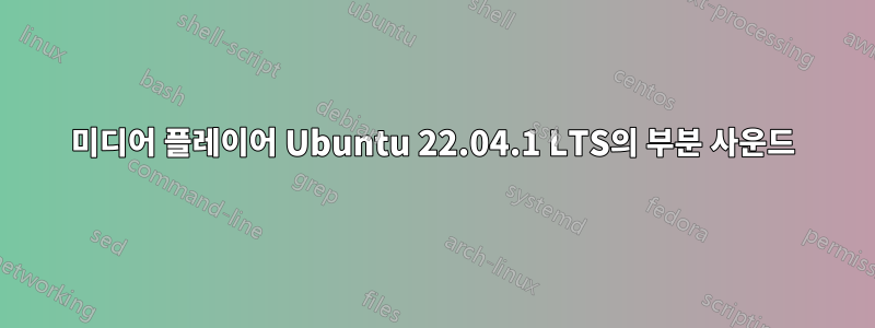 미디어 플레이어 Ubuntu 22.04.1 LTS의 부분 사운드