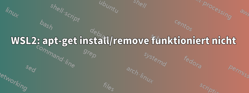 WSL2: apt-get install/remove funktioniert nicht