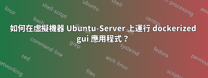 如何在虛擬機器 Ubuntu-Server 上運行 dockerized gui 應用程式？