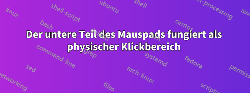 Der untere Teil des Mauspads fungiert als physischer Klickbereich