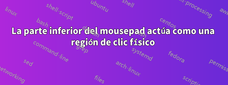 La parte inferior del mousepad actúa como una región de clic físico