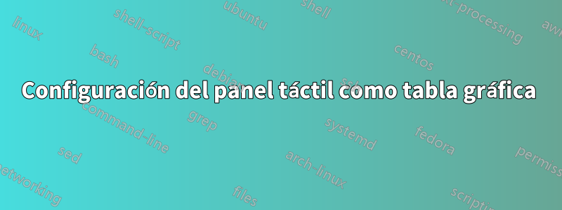 Configuración del panel táctil como tabla gráfica