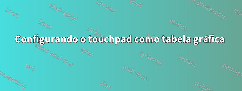 Configurando o touchpad como tabela gráfica