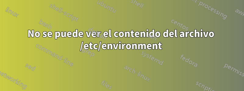 No se puede ver el contenido del archivo /etc/environment