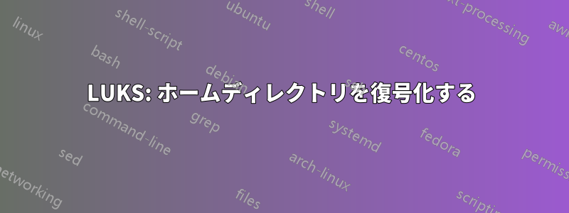 LUKS: ホームディレクトリを復号化する