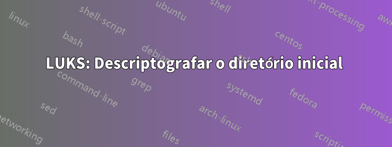 LUKS: Descriptografar o diretório inicial