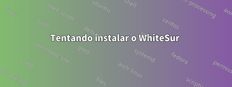 Tentando instalar o WhiteSur