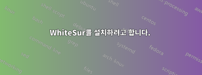 WhiteSur를 설치하려고 합니다.