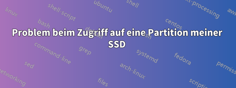 Problem beim Zugriff auf eine Partition meiner SSD