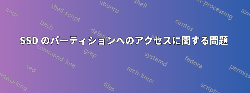 SSD のパーティションへのアクセスに関する問題