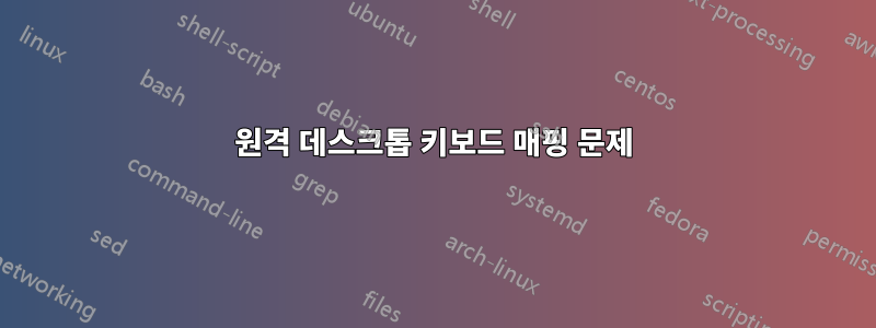 원격 데스크톱 키보드 매핑 문제