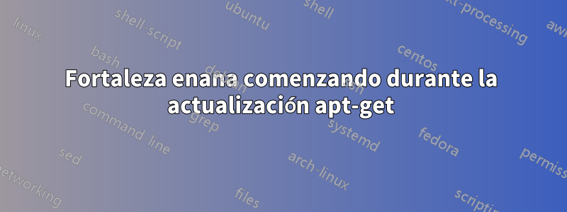 Fortaleza enana comenzando durante la actualización apt-get