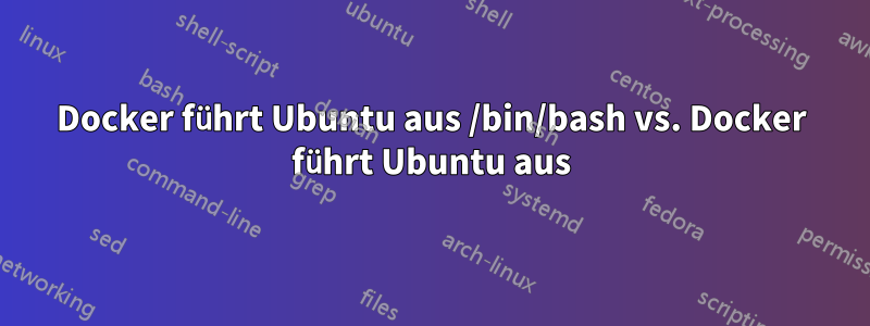 Docker führt Ubuntu aus /bin/bash vs. Docker führt Ubuntu aus