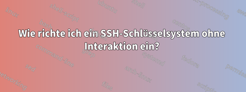 Wie richte ich ein SSH-Schlüsselsystem ohne Interaktion ein?