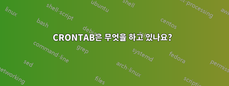 CRONTAB은 무엇을 하고 있나요? 