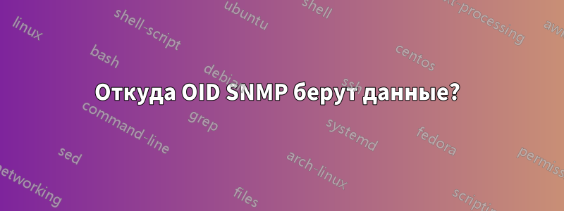 Откуда OID SNMP берут данные? 