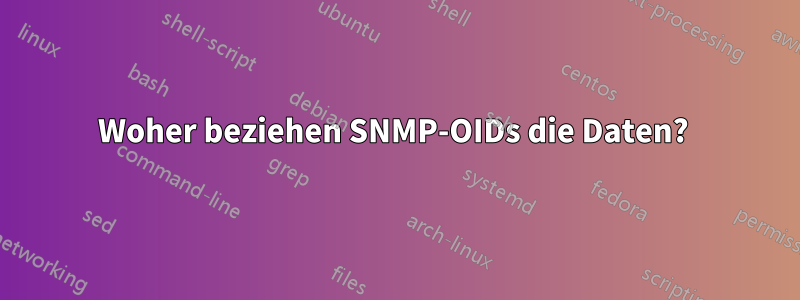 Woher beziehen SNMP-OIDs die Daten? 