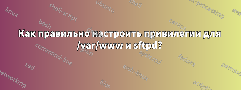 Как правильно настроить привилегии для /var/www и sftpd?