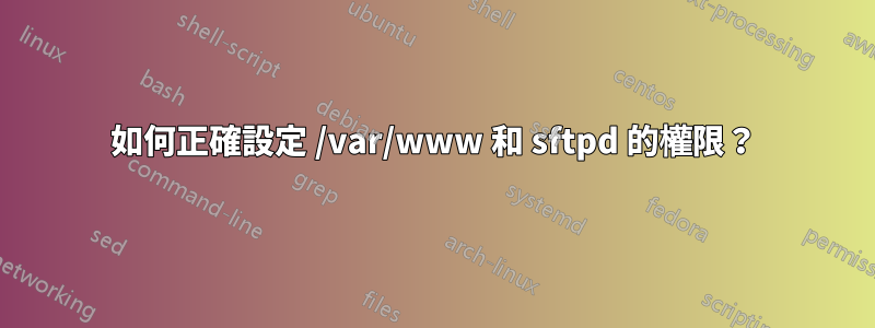 如何正確設定 /var/www 和 sftpd 的權限？