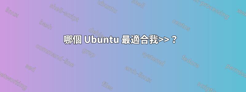 哪個 Ubuntu 最適合我>>？ 