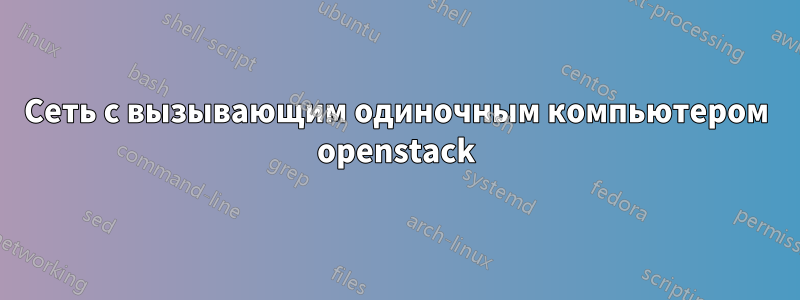 Сеть с вызывающим одиночным компьютером openstack