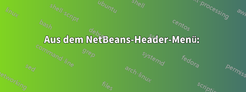 Aus dem NetBeans-Header-Menü: