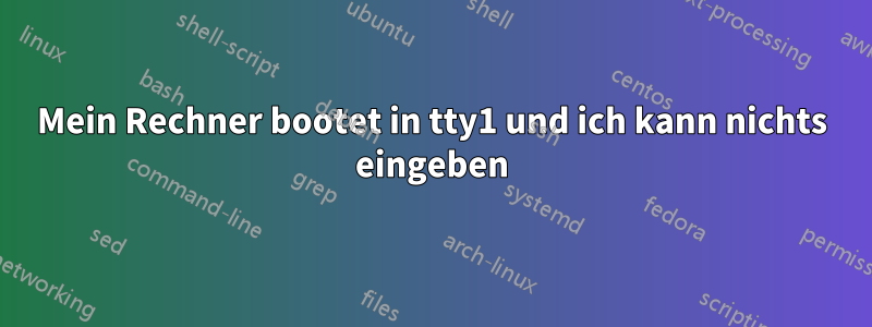 Mein Rechner bootet in tty1 und ich kann nichts eingeben