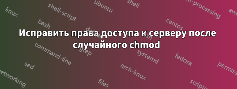 Исправить права доступа к серверу после случайного chmod 