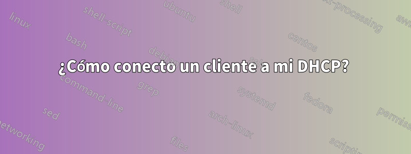 ¿Cómo conecto un cliente a mi DHCP?