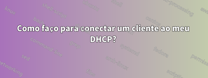 Como faço para conectar um cliente ao meu DHCP?