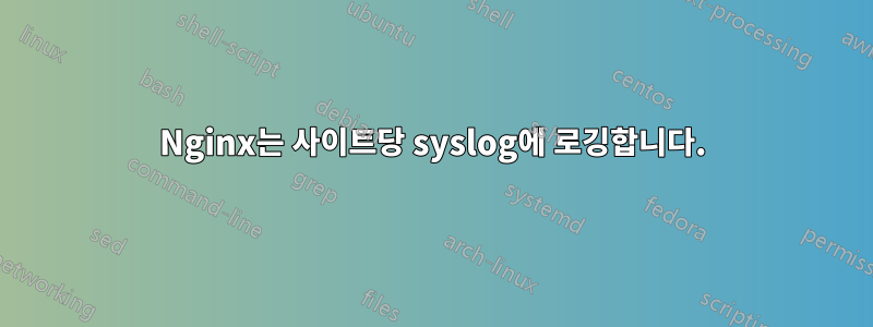 Nginx는 사이트당 syslog에 로깅합니다.