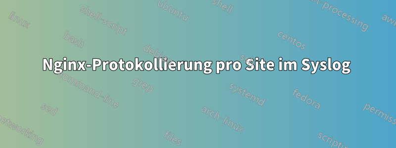 Nginx-Protokollierung pro Site im Syslog