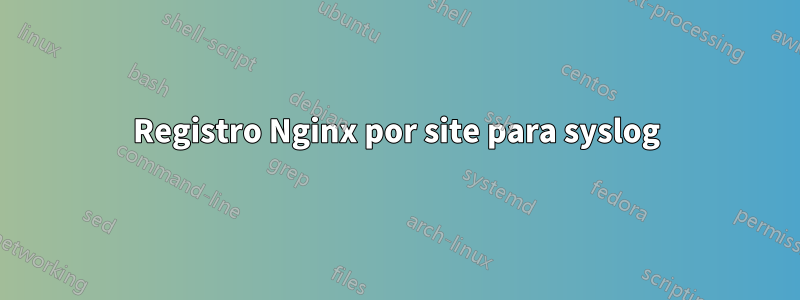 Registro Nginx por site para syslog