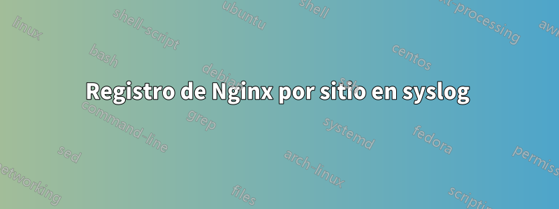 Registro de Nginx por sitio en syslog