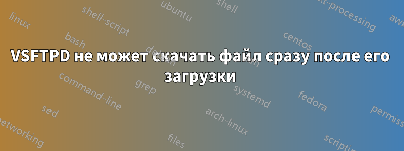 VSFTPD не может скачать файл сразу после его загрузки