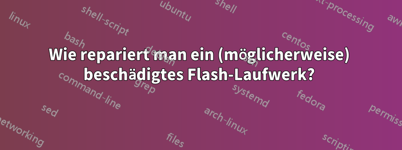 Wie repariert man ein (möglicherweise) beschädigtes Flash-Laufwerk?