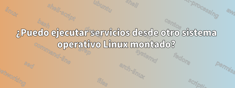 ¿Puedo ejecutar servicios desde otro sistema operativo Linux montado?