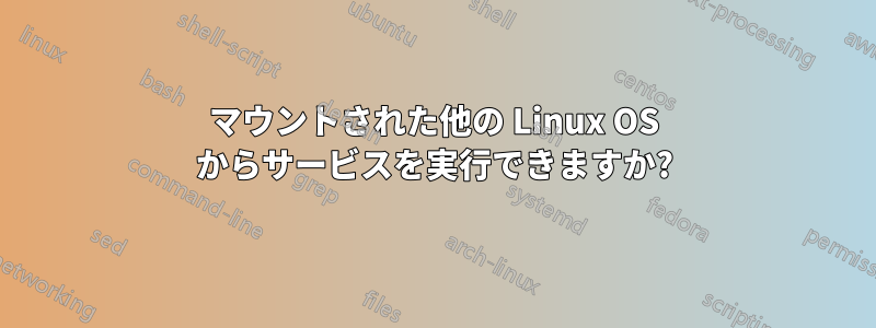 マウントされた他の Linux OS からサービスを実行できますか?