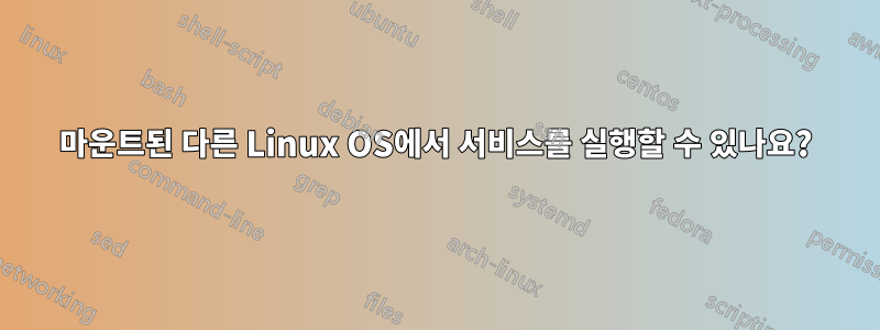 마운트된 다른 Linux OS에서 서비스를 실행할 수 있나요?