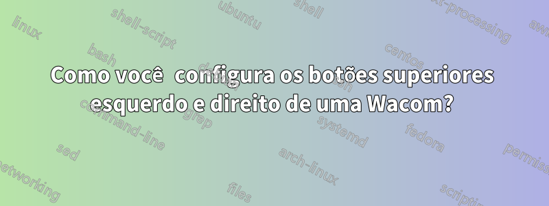 Como você configura os botões superiores esquerdo e direito de uma Wacom?