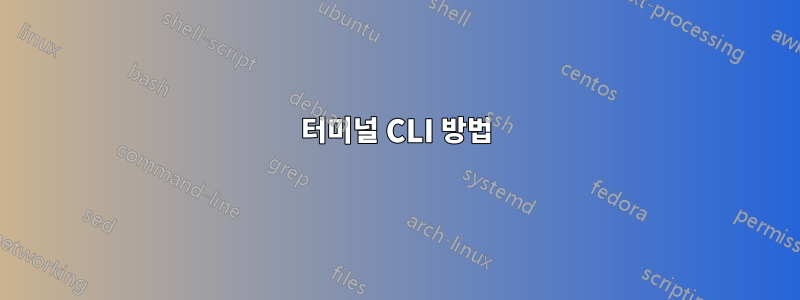 터미널 CLI 방법