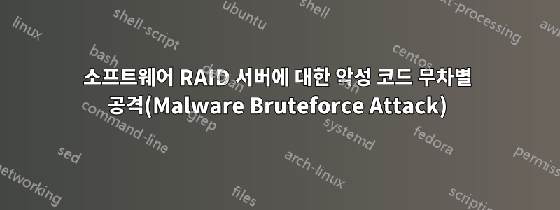 소프트웨어 RAID 서버에 대한 악성 코드 무차별 공격(Malware Bruteforce Attack)