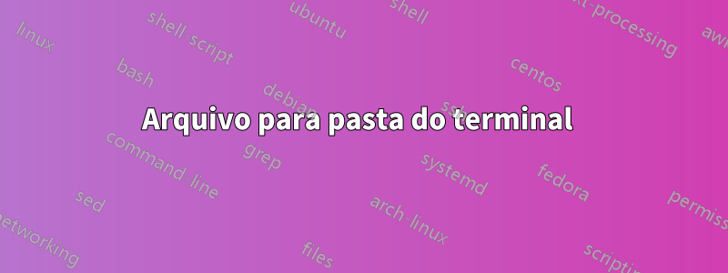 Arquivo para pasta do terminal 