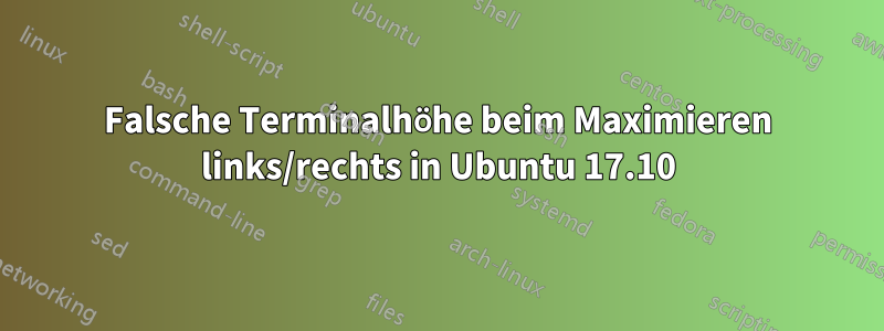 Falsche Terminalhöhe beim Maximieren links/rechts in Ubuntu 17.10