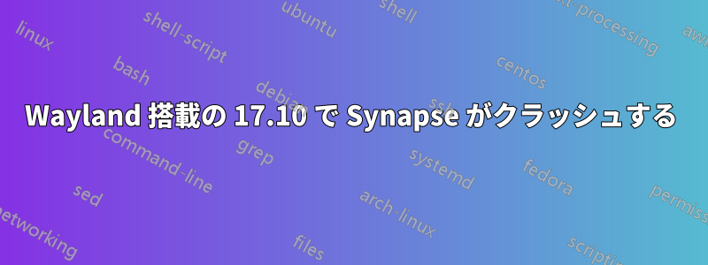 Wayland 搭載の 17.10 で Synapse がクラッシュする